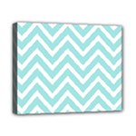 Chevrons Zigzags Pattern Blue Canvas 10  x 8 