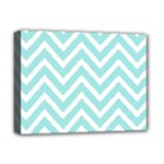 Chevrons Zigzags Pattern Blue Deluxe Canvas 16  x 12  