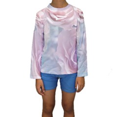 Pastel Roses Kids  Long Sleeve Swimwear by Brittlevirginclothing