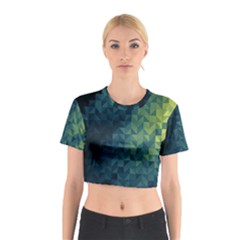 Gradiant Blue Cotton Crop Top by Brittlevirginclothing