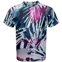 Colorful Palm Pattern Men s Cotton Tee by Brittlevirginclothing