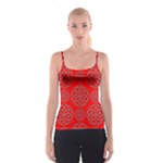 Geometric Circles Seamless Pattern Spaghetti Strap Top