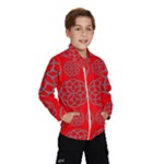 Geometric Circles Seamless Pattern Wind Breaker (Kids)