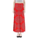 Geometric Circles Seamless Pattern Maxi Skirts