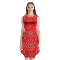 Geometric Circles Seamless Pattern Sleeveless Chiffon Dress   by Nexatart