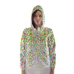 Confetti Celebration Party Colorful Hooded Wind Breaker (women)