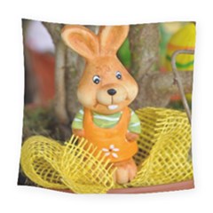 Easter Hare Easter Bunny Square Tapestry (large) by Nexatart