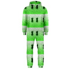 Shamrock Pattern Background Hooded Jumpsuit (men) 