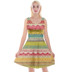 Colorful Bohemian Reversible Velvet Sleeveless Dress by Brittlevirginclothing