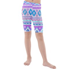 Tribal Pastel Hipster  Kids  Mid Length Swim Shorts