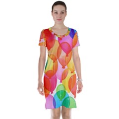 Rainbow Balloon Short Sleeve Nightdress by Brittlevirginclothing
