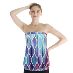 Purple Moroccan Mosaic Strapless Top by Brittlevirginclothing