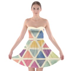 Colorful Triangle Strapless Bra Top Dress by Brittlevirginclothing