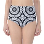 Pattern Tile Seamless Design High-Waist Bikini Bottoms