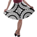 Pattern Tile Seamless Design A-line Skater Skirt