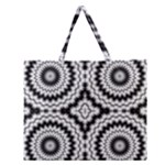 Pattern Tile Seamless Design Zipper Large Tote Bag