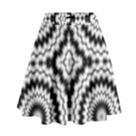 Pattern Tile Seamless Design High Waist Skirt