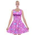 Spring pattern - pink Velvet Skater Dress View1