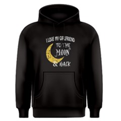 Black I Love My Girlfriend To The Moon And Back Men s Pullover Hoodie
