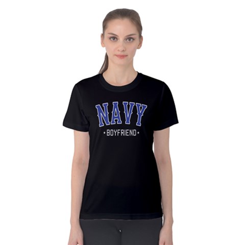 Navy Boyfriend - Women s Cotton Tee by FunnySaying