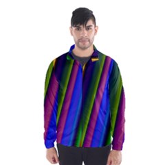 Strip Colorful Pipes Books Color Wind Breaker (men) by Nexatart