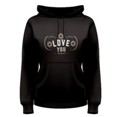 Black Love From My Heart  Women s Pullover Hoodie by FunnySaying