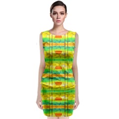 Birds Beach Sun Abstract Pattern Classic Sleeveless Midi Dress by Nexatart