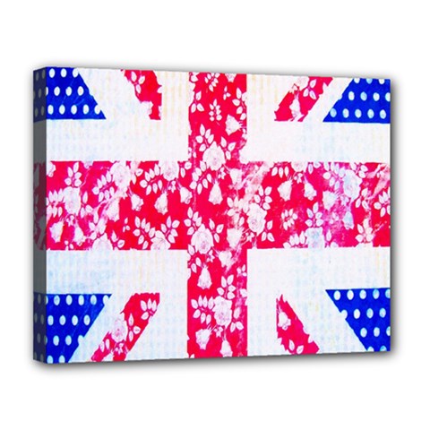 British Flag Abstract Canvas 14  X 11 