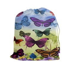 Butterfly Painting Art Graphic Drawstring Pouches (xxl)