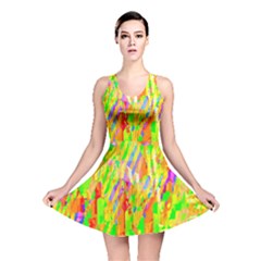 Cheerful Phantasmagoric Pattern Reversible Skater Dress