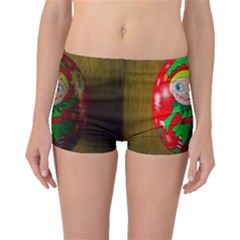 Christmas Wreath Ball Decoration Boyleg Bikini Bottoms by Nexatart