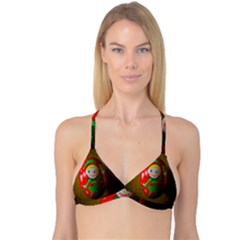 Christmas Wreath Ball Decoration Reversible Tri Bikini Top by Nexatart