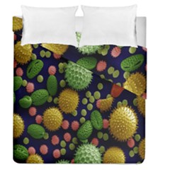 Colorized Pollen Macro View Duvet Cover Double Side (queen Size) by Nexatart