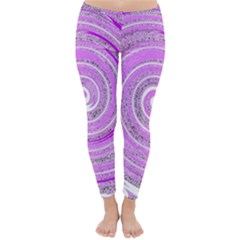 Digital Purple Party Pattern Classic Winter Leggings