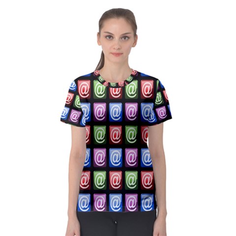 Email At Internet Computer Web Women s Sport Mesh Tee by Nexatart