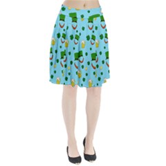 St  Patrick s Day Pattern Pleated Skirt by Valentinaart