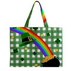 St  Patrick s Day Rainbow Zipper Mini Tote Bag by Valentinaart