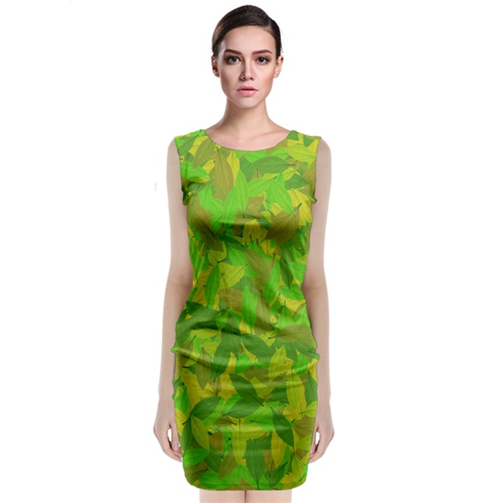 Green autumn Sleeveless Velvet Midi Dress