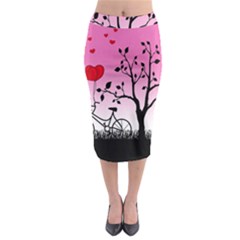 Love Sunrise Midi Pencil Skirt by Valentinaart