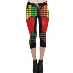 Love Music Capri Leggings  by Valentinaart