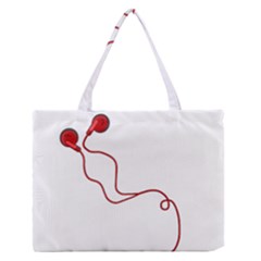 Earphones  Medium Zipper Tote Bag by Valentinaart