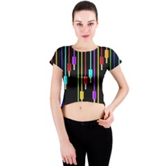 Plug In Crew Neck Crop Top by Valentinaart