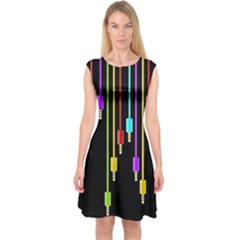 Plug In Capsleeve Midi Dress by Valentinaart