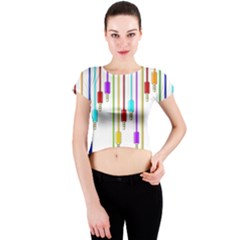 Plug In Crew Neck Crop Top by Valentinaart