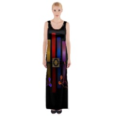 Energy Of The Sound Maxi Thigh Split Dress by Valentinaart