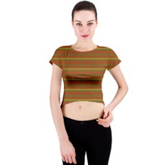 Fugly Christmas Xmas Pattern Crew Neck Crop Top