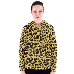 Jaguar Fur Women s Zipper Hoodie by Nexatart