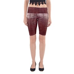 Leather Snake Skin Texture Yoga Cropped Leggings