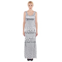 Oints Circle Christmas Merry Maxi Thigh Split Dress