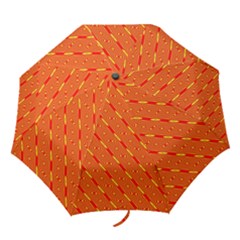 Orange Pattern Background Folding Umbrellas